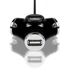 Axagon HUE-X3B Trinity 4 portos USB2.0 hosszú kábeles fekete HUB