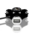 Axagon HUE-X3B Trinity 4 portos USB2.0 hosszú kábeles fekete HUB