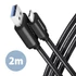 Axagon BUCM3-AM20AB USB-C 3.2 Gen 1 - USB-A 2 m fekete kábel