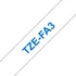 Feliratozógép szalag, vasalható, 12 mm x 3 m, BROTHER, "TZe-FA3" fehér-kék