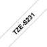 Feliratozógép szalag, erős tapadású, 12 mm x 8 m, BROTHER, "Professzionális TZe-S231" fehér-fekete