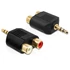 Delock 65365 sztereó jack 3.5 mm 3 pin apa > 2 x RCA (Cinch) anya audio adapter