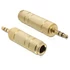Delock 65360 sztereo jack 3,5mm apa > 6,35mm anya 3 pin fém adapter