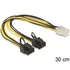 Delock 83433 PCI Expressz táp 6 pin anya > 2 x 8 pin apa tápkábel