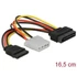 Delock 65235 15 tűs SATA (apa) – 4 tűs Molex (anya) + 15 tűs SATA (anya) hálózati kábel