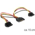 Delock 60128 SATA 15pin > 2x SATA HDD - forgatott tápkábel
