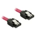 Delock 82677 SATA 6Gbps 50cm egyenes-egyenes piros kábel
