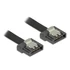 Delock 83840 SATA Flexi 6 Gb/s (fémlappal) 30 cm fekete metál összekötő kábel