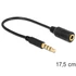 Delock 62498 sztereó jack 3.5 mm 4 pin - sztereó dugó 3.5 mm 4 pin kábel