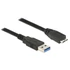 DeLock Cable USB 3.0 Type-A male > USB 3.0 Type Micro-B male 0,5m Black