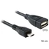Delock 50 cm USB micro-B apa - USB 2.0-A anya OTG kábel