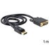 DeLock Displayport 1.2 male to DVI-D (Dual Link) male 1m Black