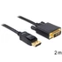Delock Displayport - DVI 24+1 kábel, apa - apa 2,0m