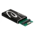Delock 42006 SuperSpeed USB3.2 Micro-B - mSATA SSD külső ház