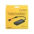 DeLock External USB 3.1 Gen 1 Hub USB Type-C > 3x USB Type-A + 2 Slot SD Card Reader Black