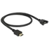 DeLock HDMI-A male > HDMI-A female panel-mount 4K 30 Hz 0.5m Cable