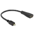 Delock 65391 High Speed HDMI micro D apa > A anya HDMI kábel adapter Ethernettel