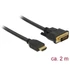 Delock 85654 HDMI - DVI 24+1 kétirányú 2m kábel
