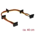 DeLock Power SATA 15 pin plug > 4x SATA 15 pin receptacle 40 cm multicolour cable