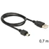 Delock 82396 0,7 méter USB 2.0-A > USB mini-B 5 pin apa/apa kábel
