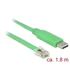 DeLock USB 2.0 Type-A male > 1xSerial RS-232 RJ45 male 1.8m Adapter Green