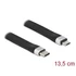 Delock 86793 13,5cm USB 2.0 USB-C - MicroUSB PD3 FPC lapos kábel