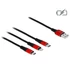 DeLock USB Charging Cable 3 in 1 for Lightning / microUSB / USB Type-C 1m Black