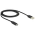 Delock 1m USB Type-C 2.0 apa - USB 2.0 A típusú apa fekete kábel