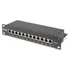 DIGITUS CAT6 12port asztali fekete árnyékolt patch panel