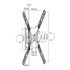 Equip TV Fali konzol - 650405 (23"-55", dönthető, forgatható, Max.: 30kg, fekete)