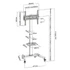 Equip TV/Monitor állvány - 650607 (32"-55", dönthető, állítható magasság, gurulós, Max.:35kg, fekete)