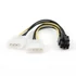 PRC 4-pin molex - 6-pin VGA átalakító tápkábel