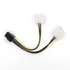 PRC 4-pin molex - 6-pin VGA átalakító tápkábel