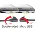 Gembird Double-sided right angle microUSB 1,8m blister cable Black
