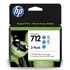 HP 3ED77A 3PACK cián tintapatron 29ML No.712 (eredeti)