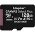 Kingston 128GB SD micro Canvas Select Plus (SDXC Class 10 A1) (SDCS2/128GB) memória kártya adapterrel