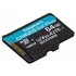 Kingston 64GB SD micro Canvas Go! Plus (SDXC Class 10 UHS-I U3) (SDCG3/64GBSP) memória kártya