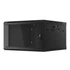 Lanberg WF01-6406-10B 19" 6U SZÉL:600 MÉLY:450 MAG:379 lapraszerelt üvegajtós fekete fali rack szekrény
