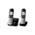 Telefon, vezeték nélküli, telefonpár, PANASONIC "KX-TG6812PDB Duo", fekete