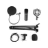 Sandberg Mikrofon - Streamer USB Microphone Kit (fekete; USB; Pop-filter; lökés-csillapító; állítható asztali tartókar)