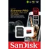 SanDisk 32GB SD micro (SDHC Class 10 UHS-I V30) Extreme Pro memória kártya adapterrel