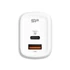 Silicon Power Telefon töltő - QM25, 1db Type-C + 1db USB-A QC3.0 (30W töltő, EU verzió)