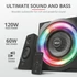 Trust GXT 629 Tytan 2.1 Speaker RGB jack 120W fa gamer hangszóró