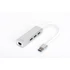 DIGITUS USB 3.0 Gigabit Ethernet adapter + 3 portos USB HUB