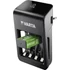 Elemtöltő, AA/AAA/9V, 4xAA 2100 mAh, LCD kijelző, VARTA "Plug"