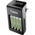 Elemtöltő, AA/AAA/9V, 4xAA 2100 mAh, LCD kijelző, VARTA "Plug"