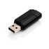 Pendrive, 16GB, USB 2.0, 10/4MB/sec, VERBATIM "PinStripe", fekete