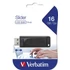 Pendrive, 16GB, USB 2.0, VERBATIM "Slider", fekete