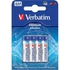 Elem, AAA mikro, 4 db, VERBATIM "Premium"